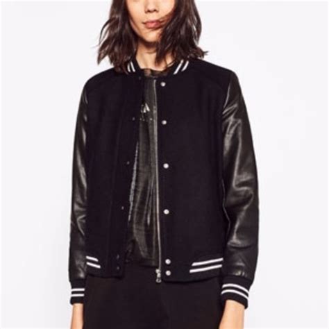 zara varsity jacket|Womens Jackets 